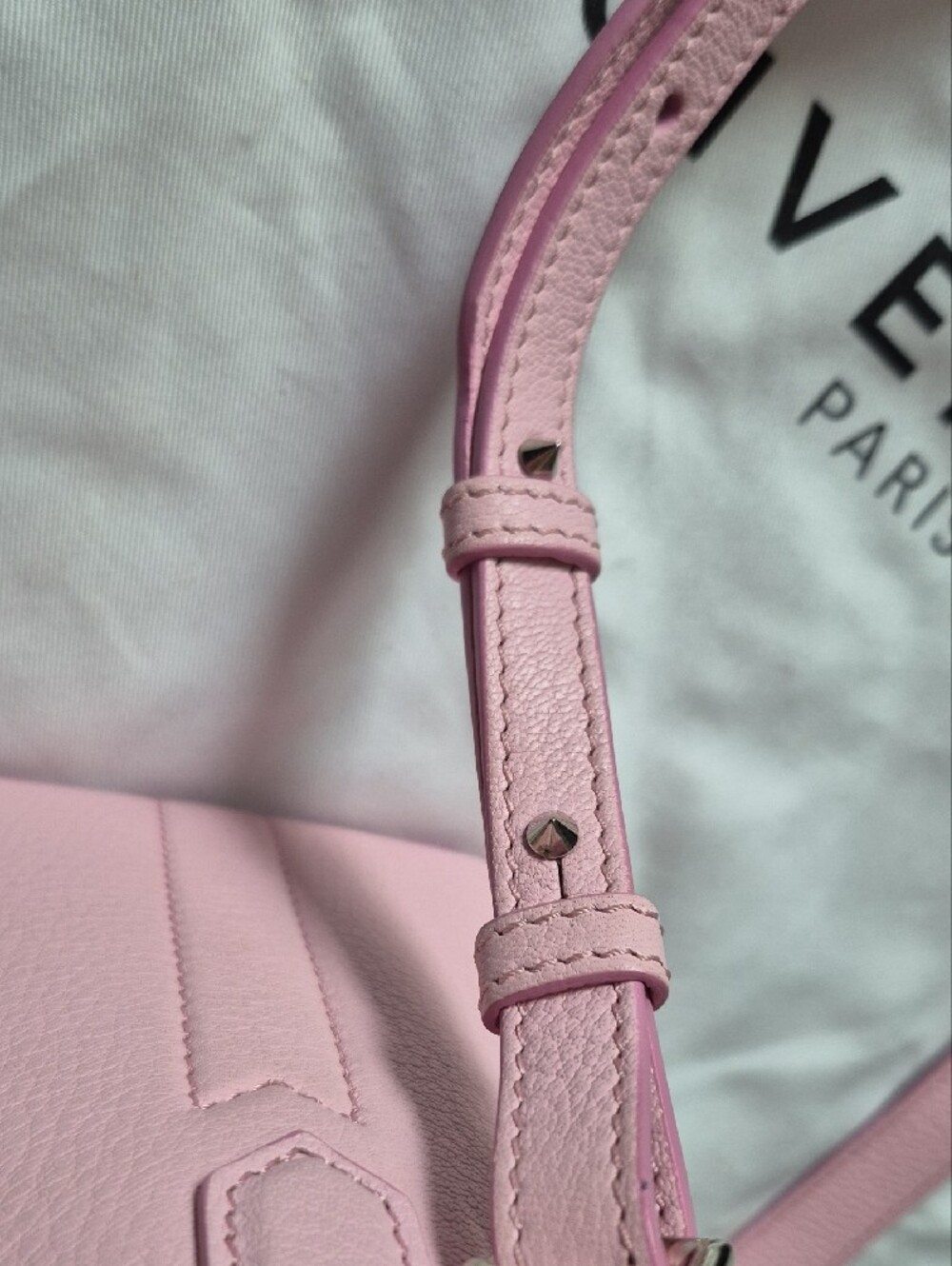Givenchy Pink Pebbled Leather Mini Satchel - Picture 8 of 14